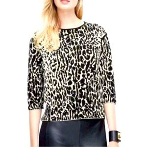 Ann Taylor Leopard Print Pullover Sweater